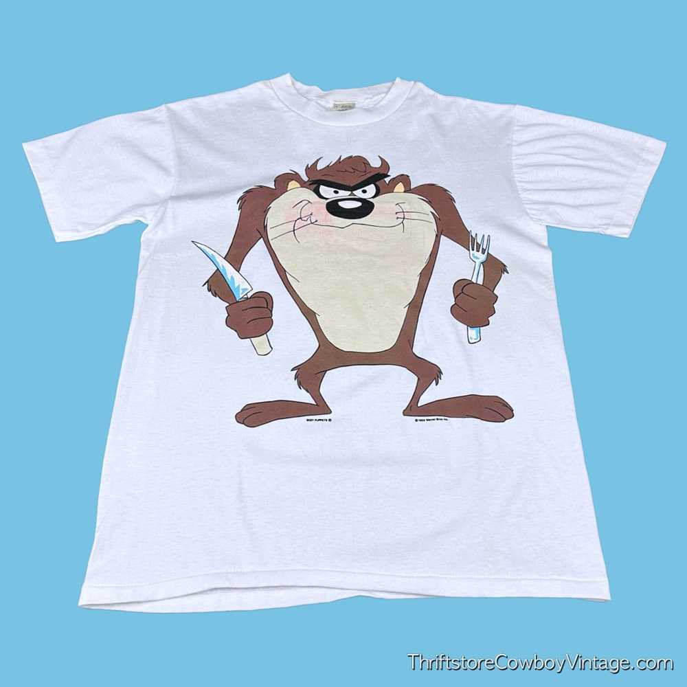 Vintage Vintage Taz Feed Me Shirt 80s Looney Tune… - image 1