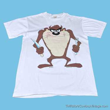 Vintage Vintage Taz Feed Me Shirt 80s Looney Tune… - image 1