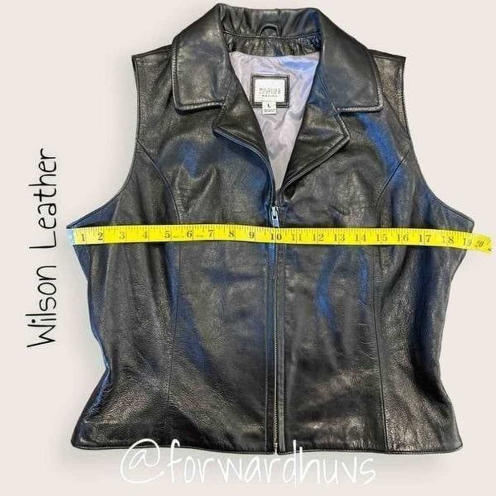 Wilson Leather Maxima Black Leather Fitted Vest S… - image 10