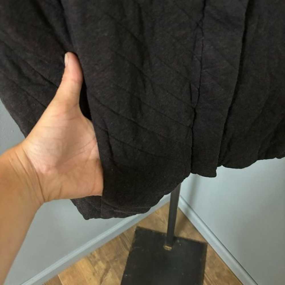 Eileen Fisher Black Quilted Cotton Zip Front Vest… - image 3