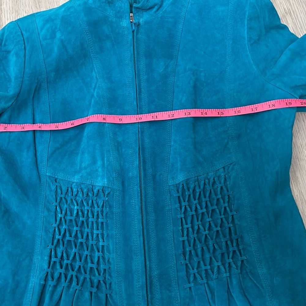 Vintage Turquoise Leather Jacket 10 - image 11