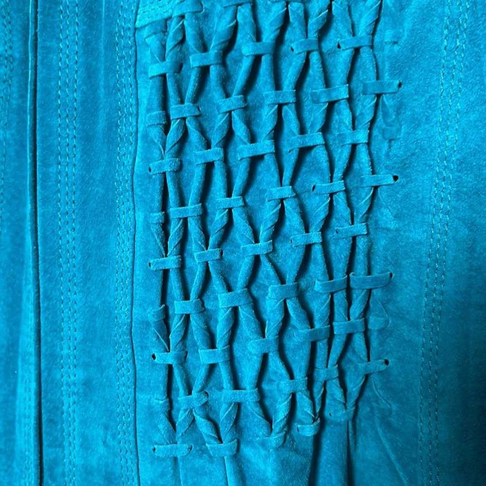 Vintage Turquoise Leather Jacket 10 - image 4