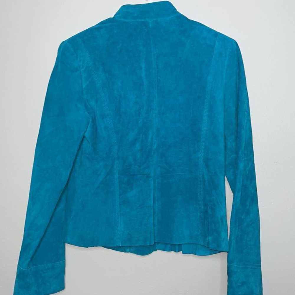 Vintage Turquoise Leather Jacket 10 - image 5