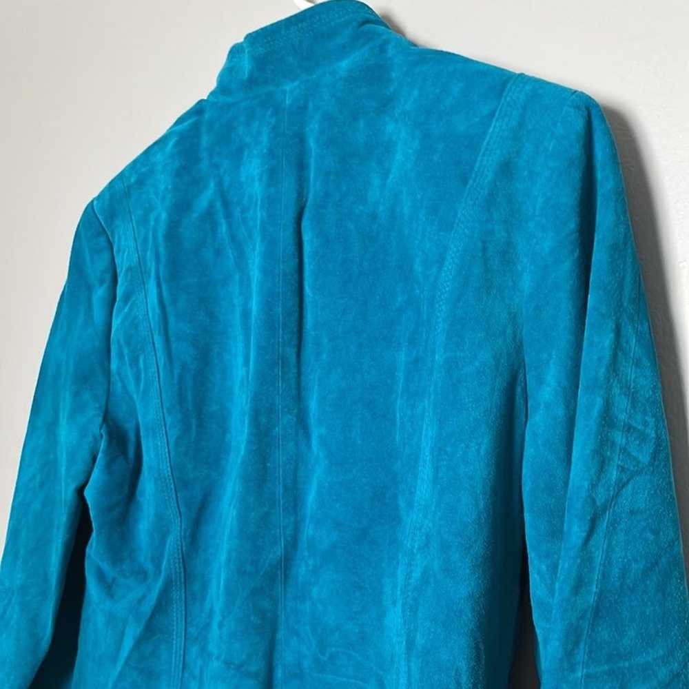 Vintage Turquoise Leather Jacket 10 - image 6