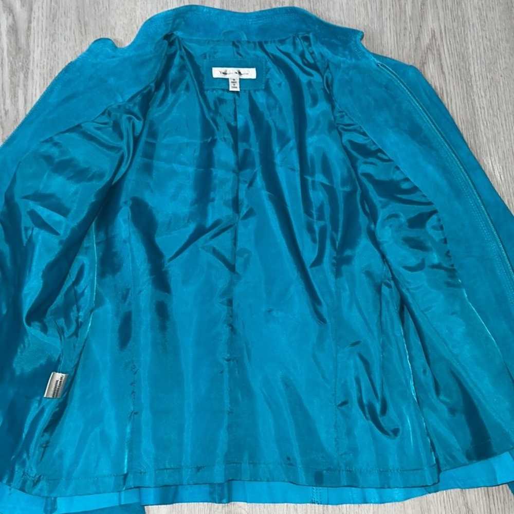 Vintage Turquoise Leather Jacket 10 - image 7