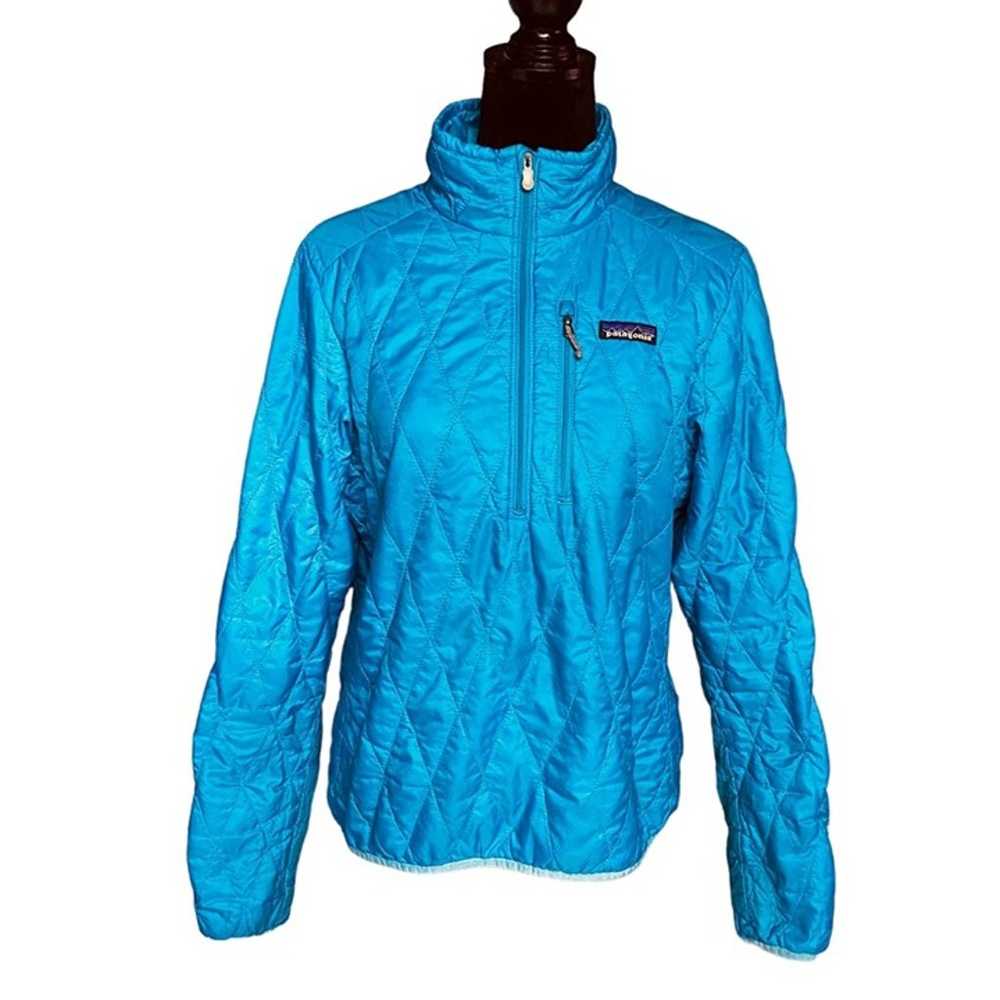 Patagonia Nano Puff Puffer Jacket Blue 1/4 Zip Qu… - image 1