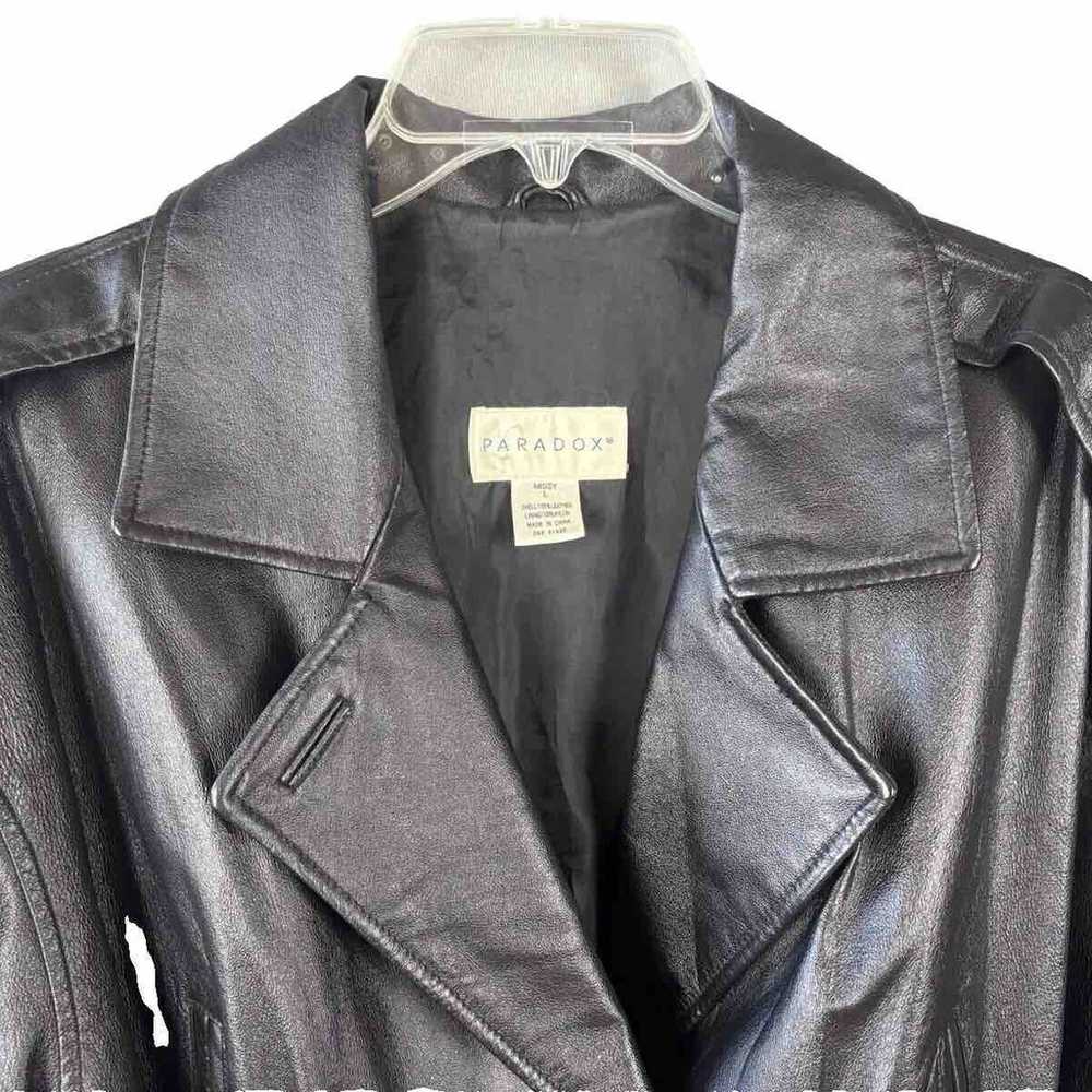 Paradox Leather Jacket Blazer Double Breasted Bel… - image 10