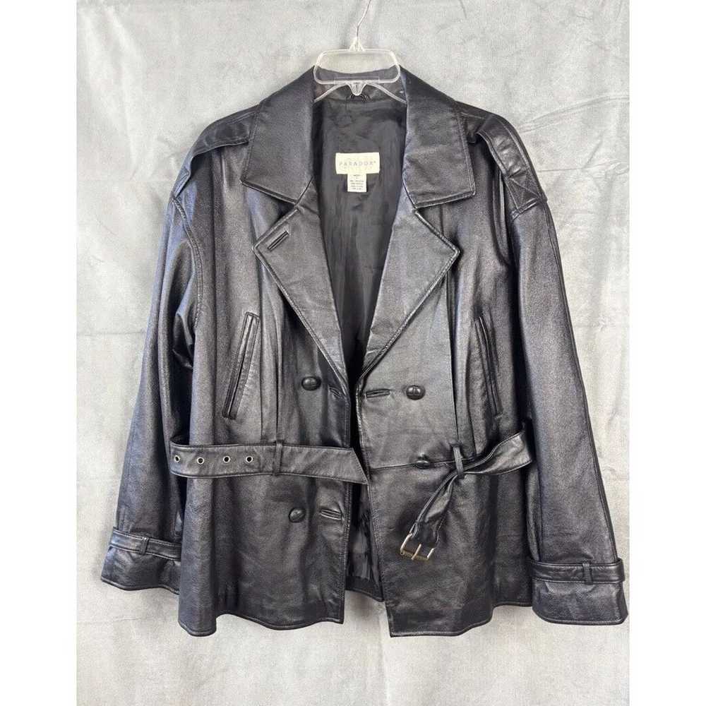 Paradox Leather Jacket Blazer Double Breasted Bel… - image 6