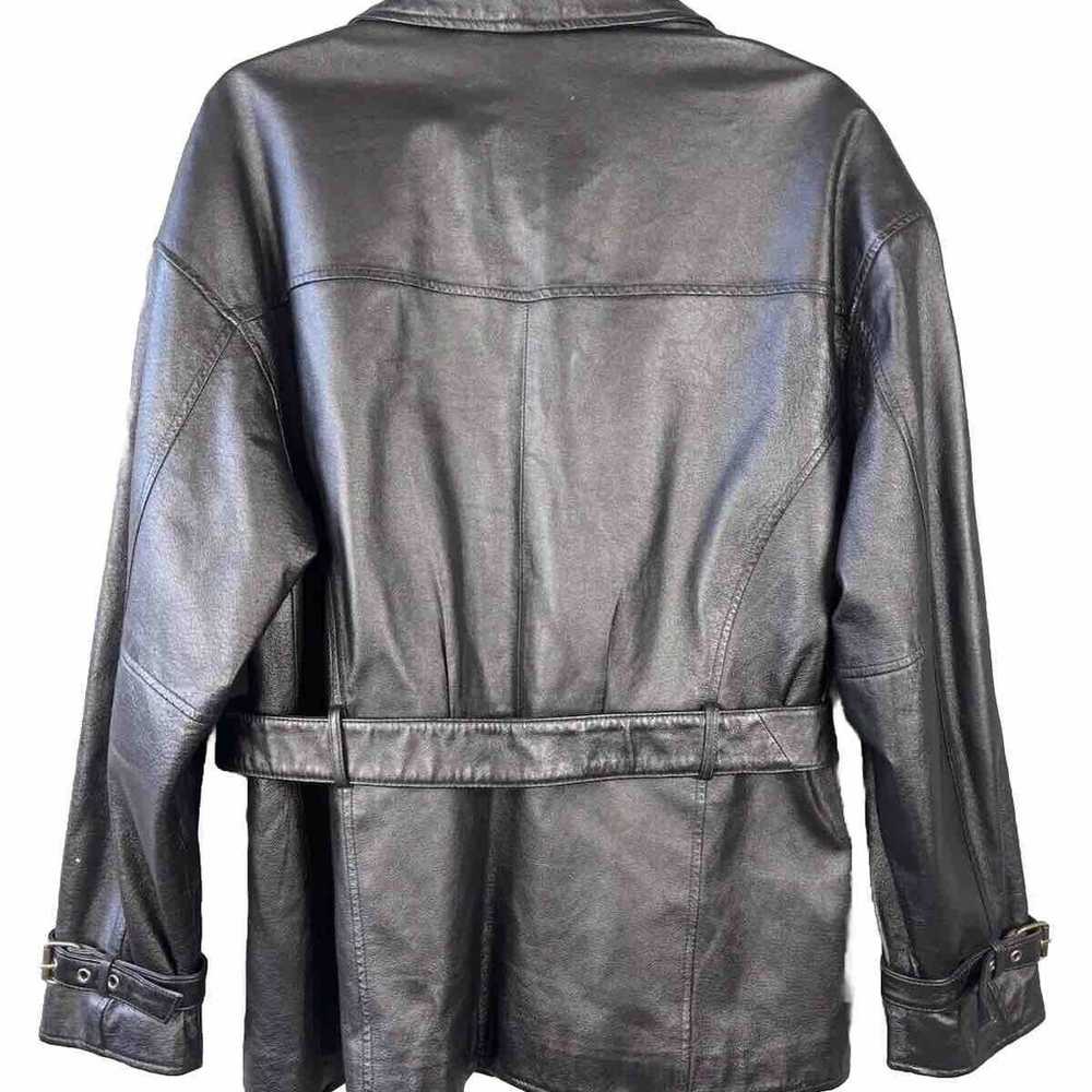 Paradox Leather Jacket Blazer Double Breasted Bel… - image 7