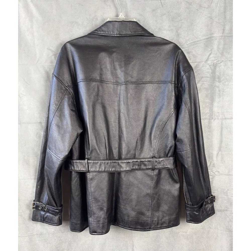 Paradox Leather Jacket Blazer Double Breasted Bel… - image 8
