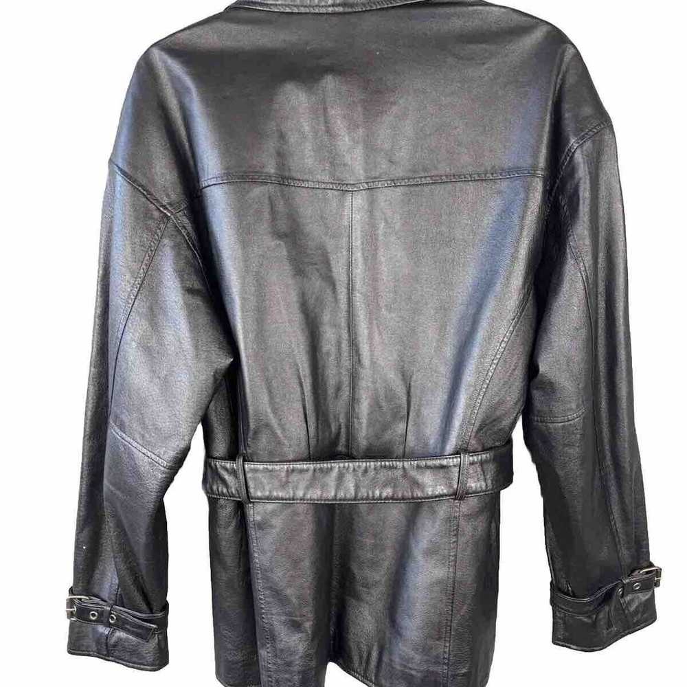 Paradox Leather Jacket Blazer Double Breasted Bel… - image 9
