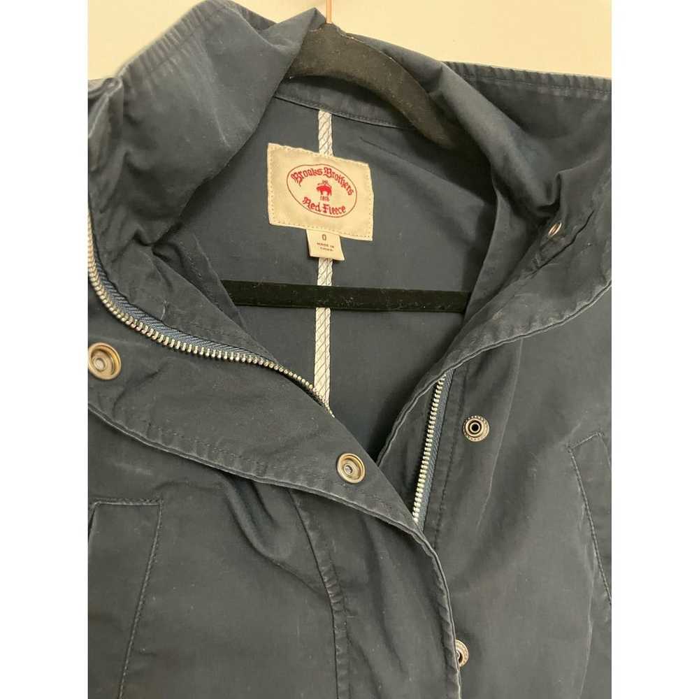 Brooks Brothers Navy Waxed Cotton Field Jacket Ch… - image 3