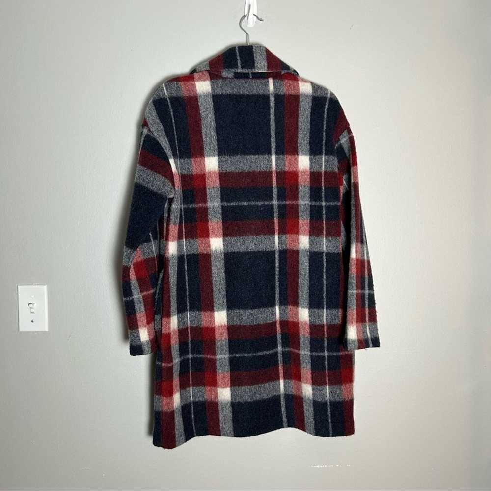 Tahari Buffalo Plaid Wool Blend Red White Blue Co… - image 2