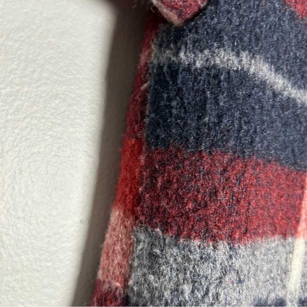 Tahari Buffalo Plaid Wool Blend Red White Blue Co… - image 6