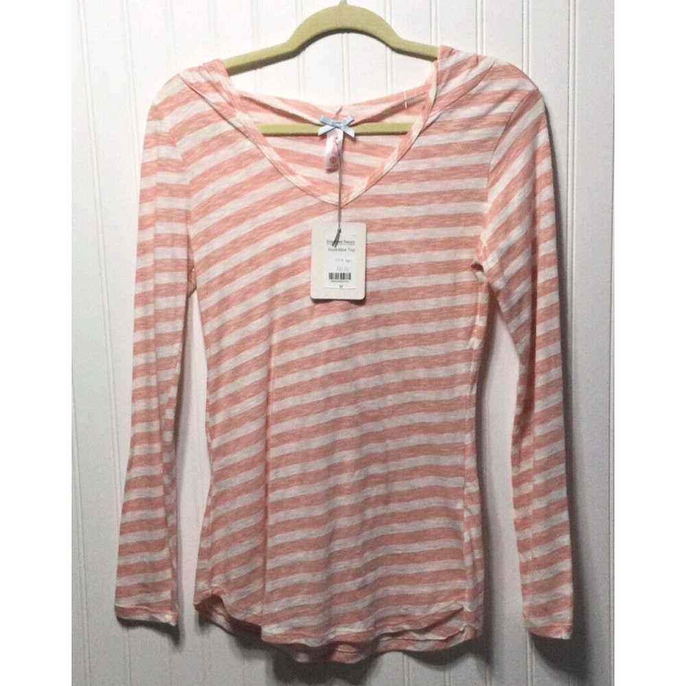 Vintage New DEREK HEART Womens Size M Striped Hoo… - image 1