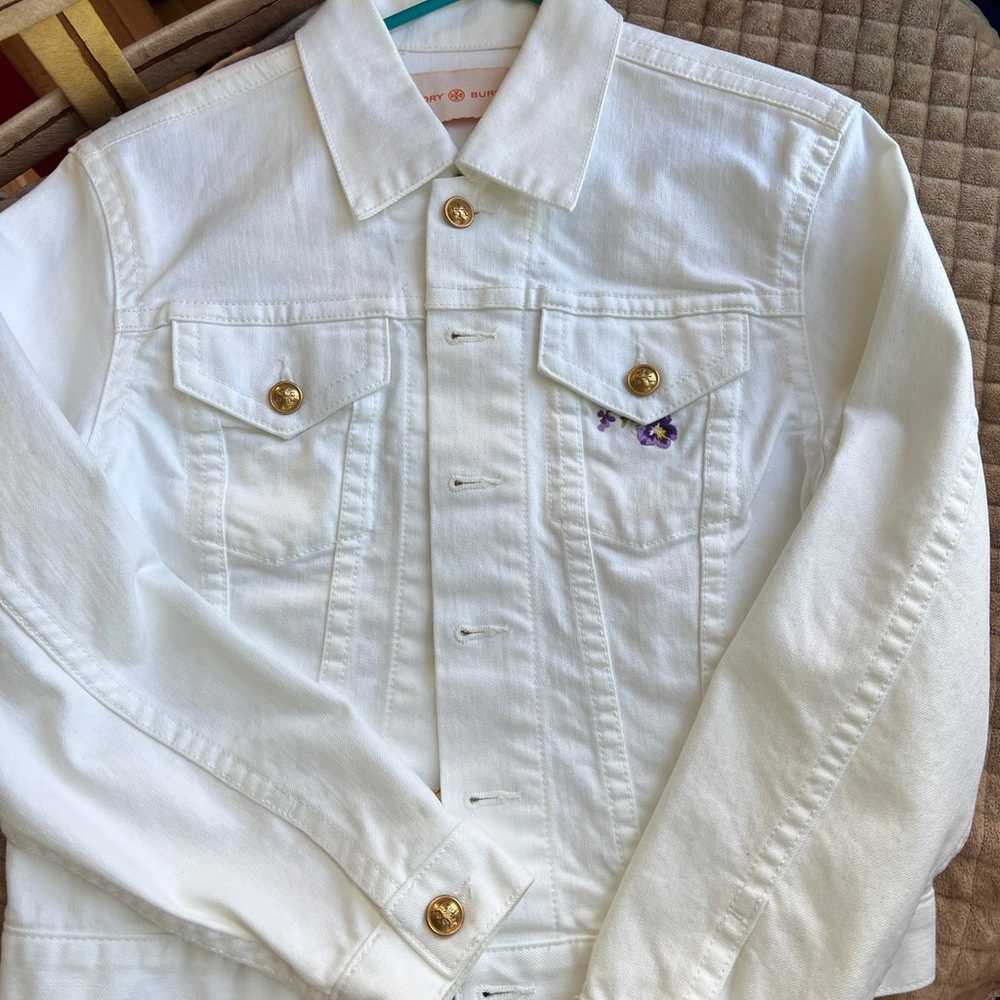 Tory Burch white denim Jacket S new without tag - image 1