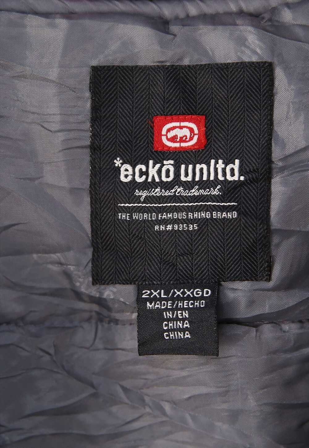 Vintage 90's Ecko unltd. Bomber Jacket Echo Zip U… - image 4