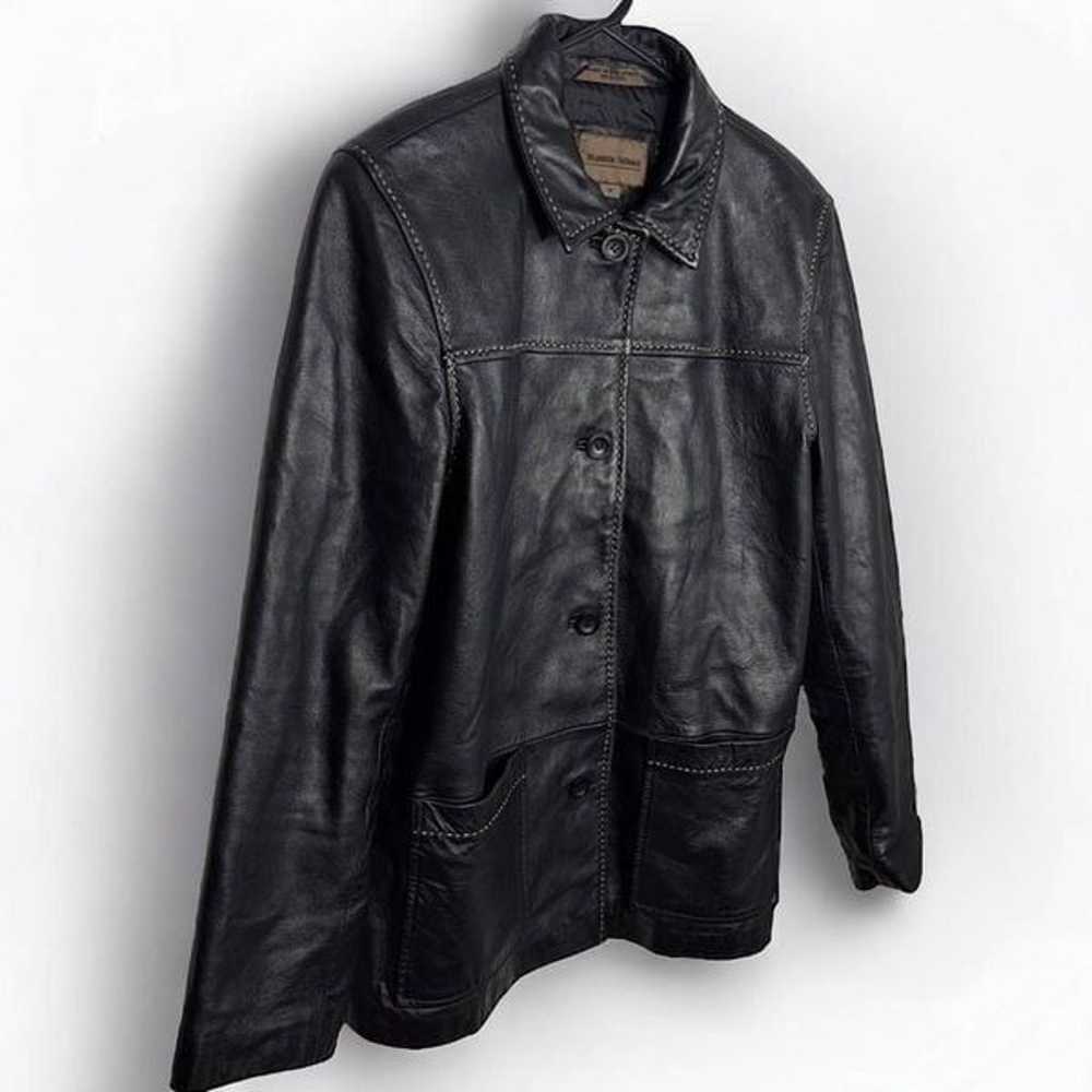Brandon Thomas Vintage 90s Leather Coat size Medi… - image 2