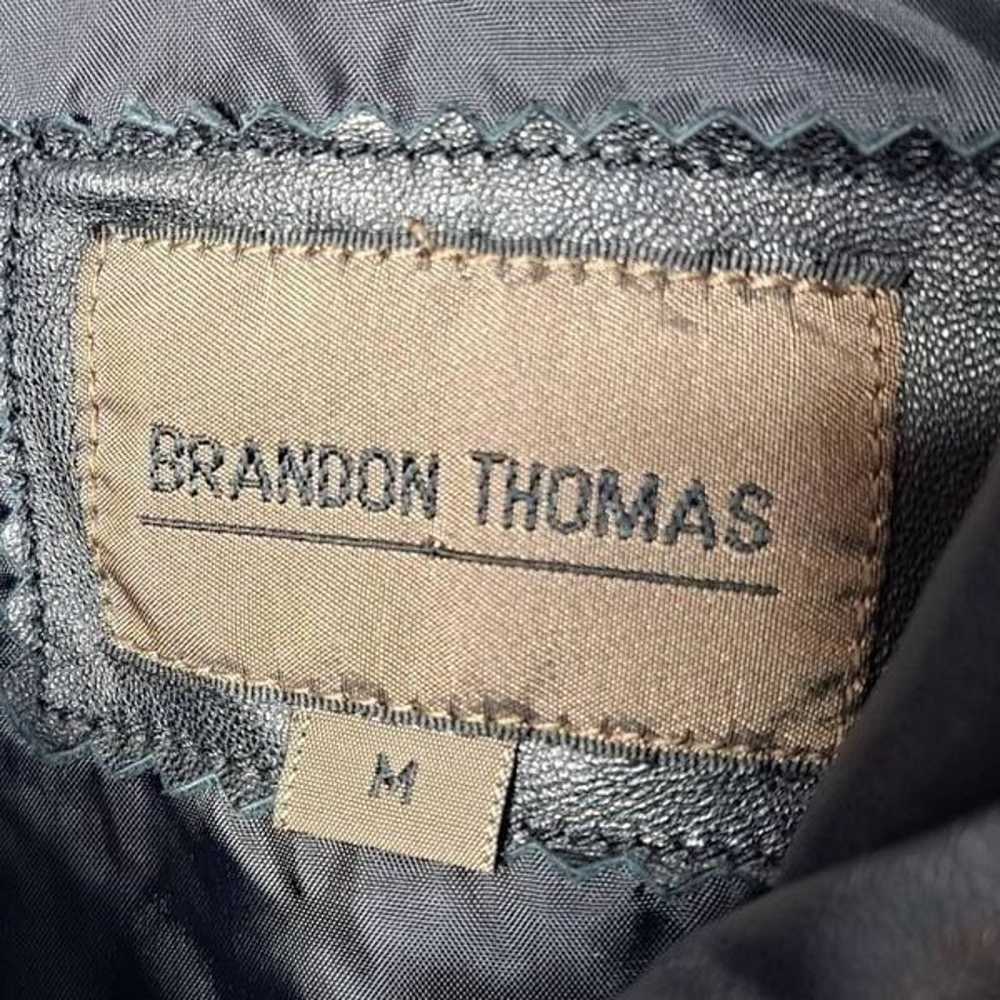Brandon Thomas Vintage 90s Leather Coat size Medi… - image 6
