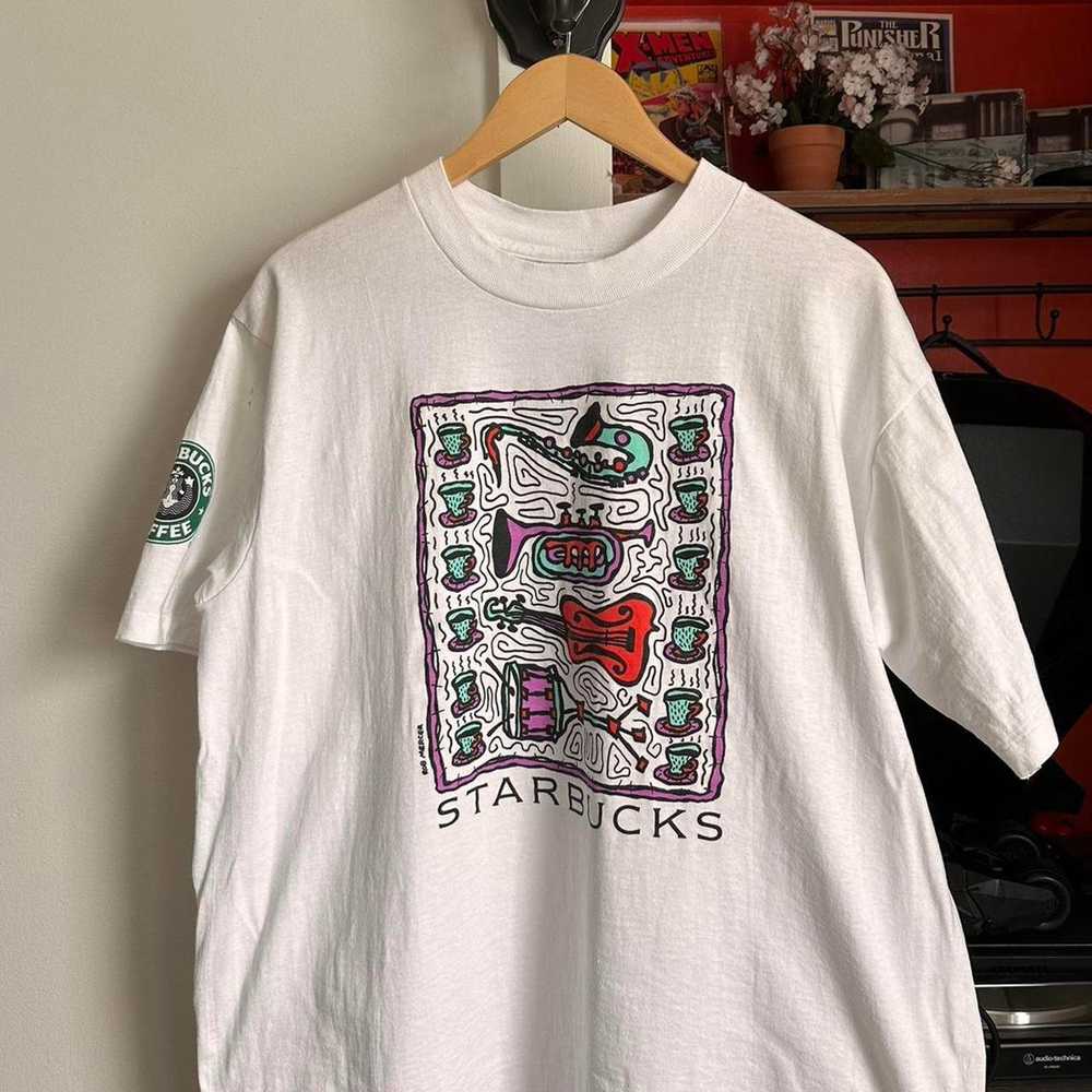 Made In Usa × Vintage Vintage 1993 Starbucks Shirt - image 2