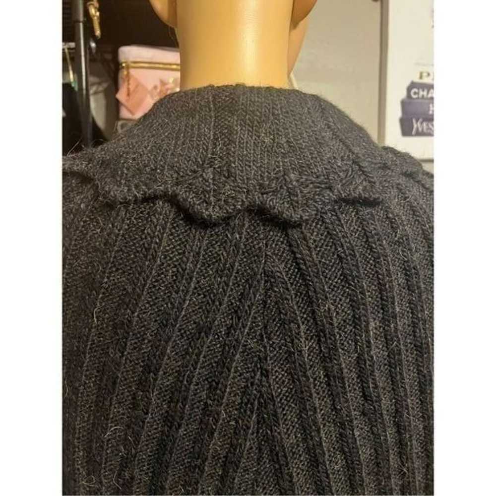 BCBGMaxAzria alpaca cable knit poncho black small… - image 6