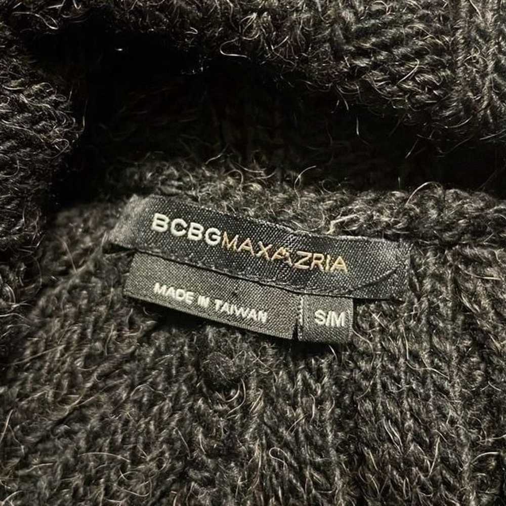 BCBGMaxAzria alpaca cable knit poncho black small… - image 7