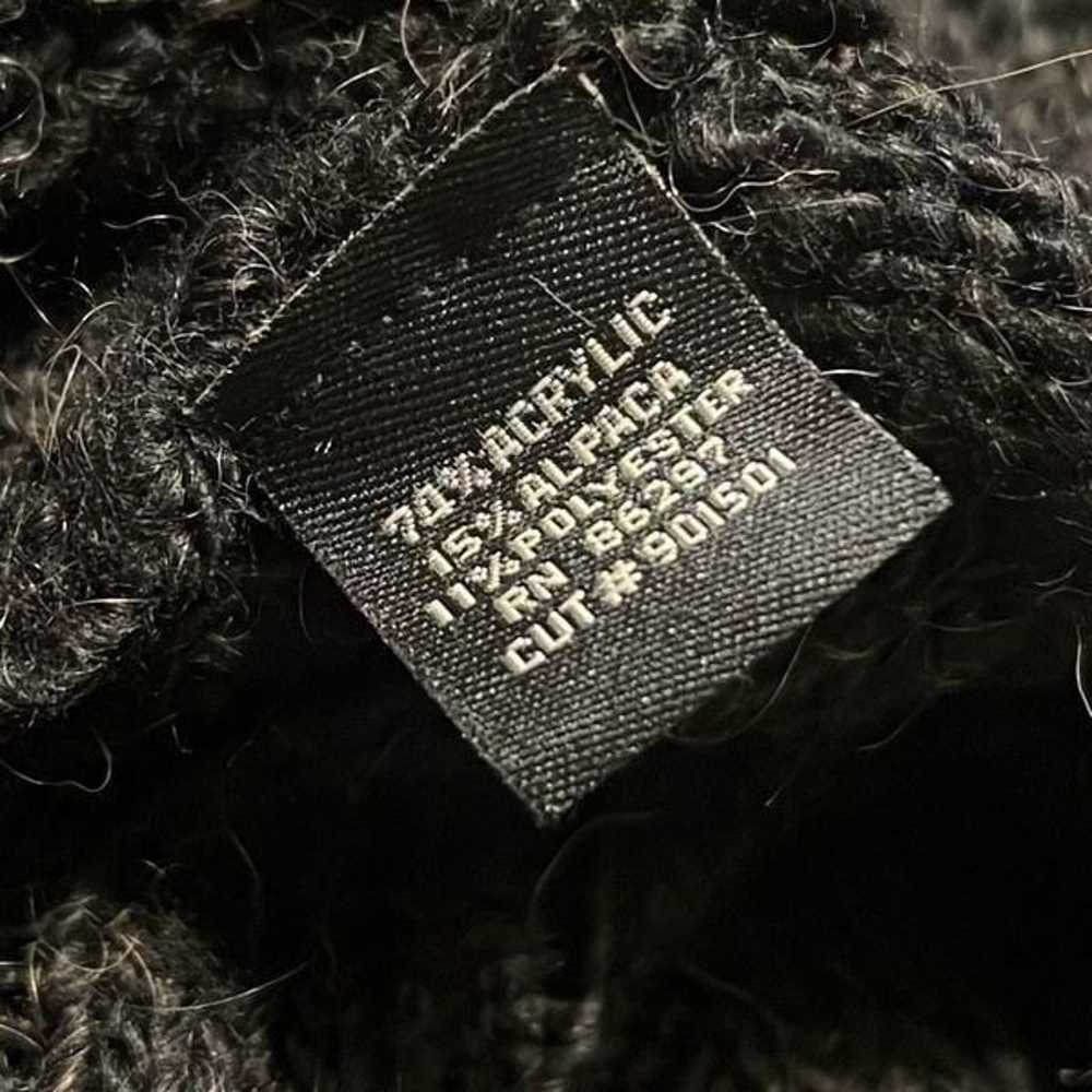 BCBGMaxAzria alpaca cable knit poncho black small… - image 8
