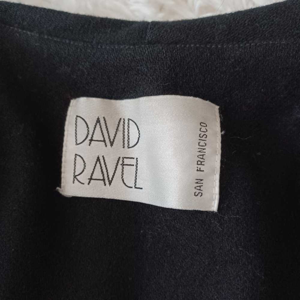 1980s David Ravel San Fransisco Wool Black Cape/C… - image 10