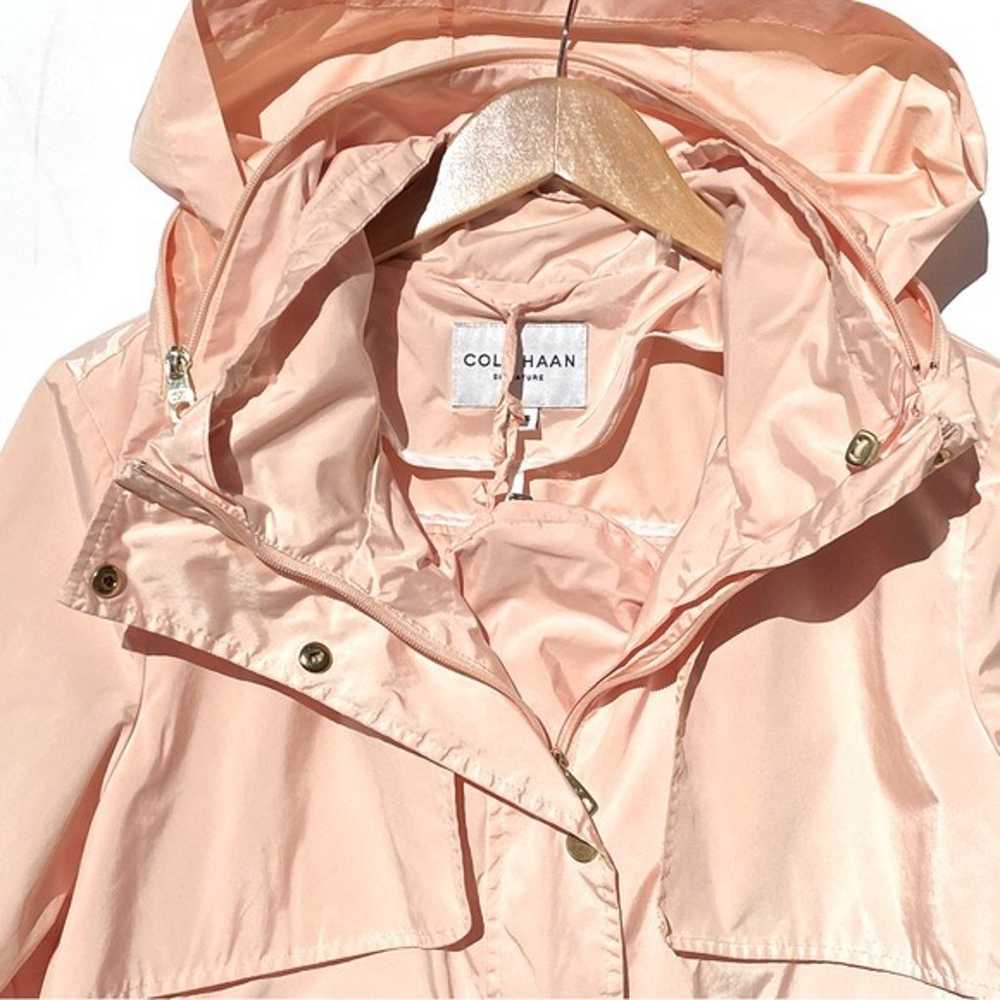 COLE HAAN Women's Short Packable Rain Jacket Pink… - image 6