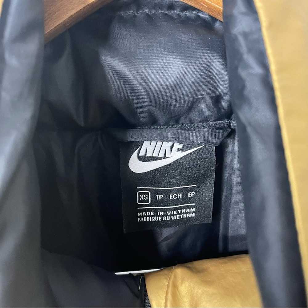 Nike Metallic Gold Puffer Jacket Full Zip Front W… - image 6