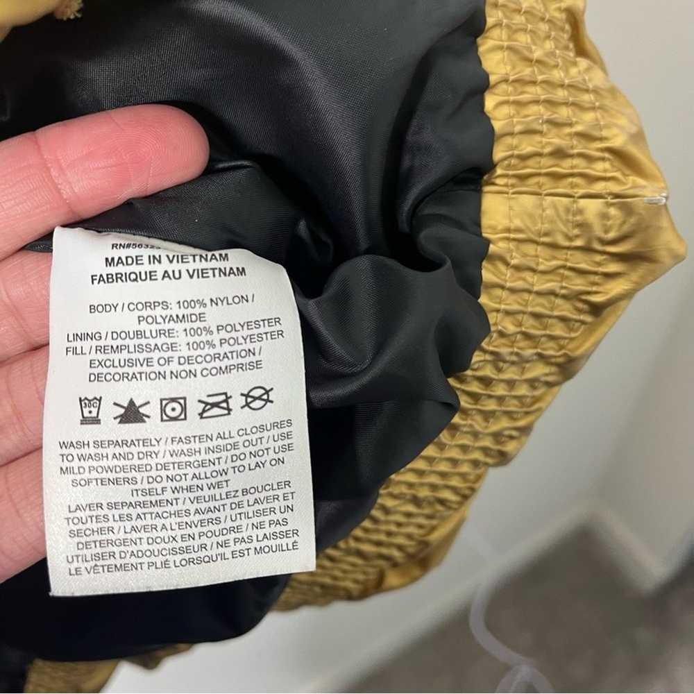 Nike Metallic Gold Puffer Jacket Full Zip Front W… - image 7
