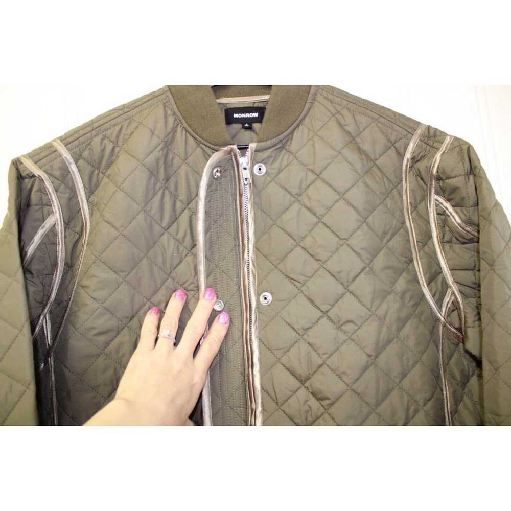 $298 Monrow Women's Green Quilted Full-Zip Jacket… - image 8