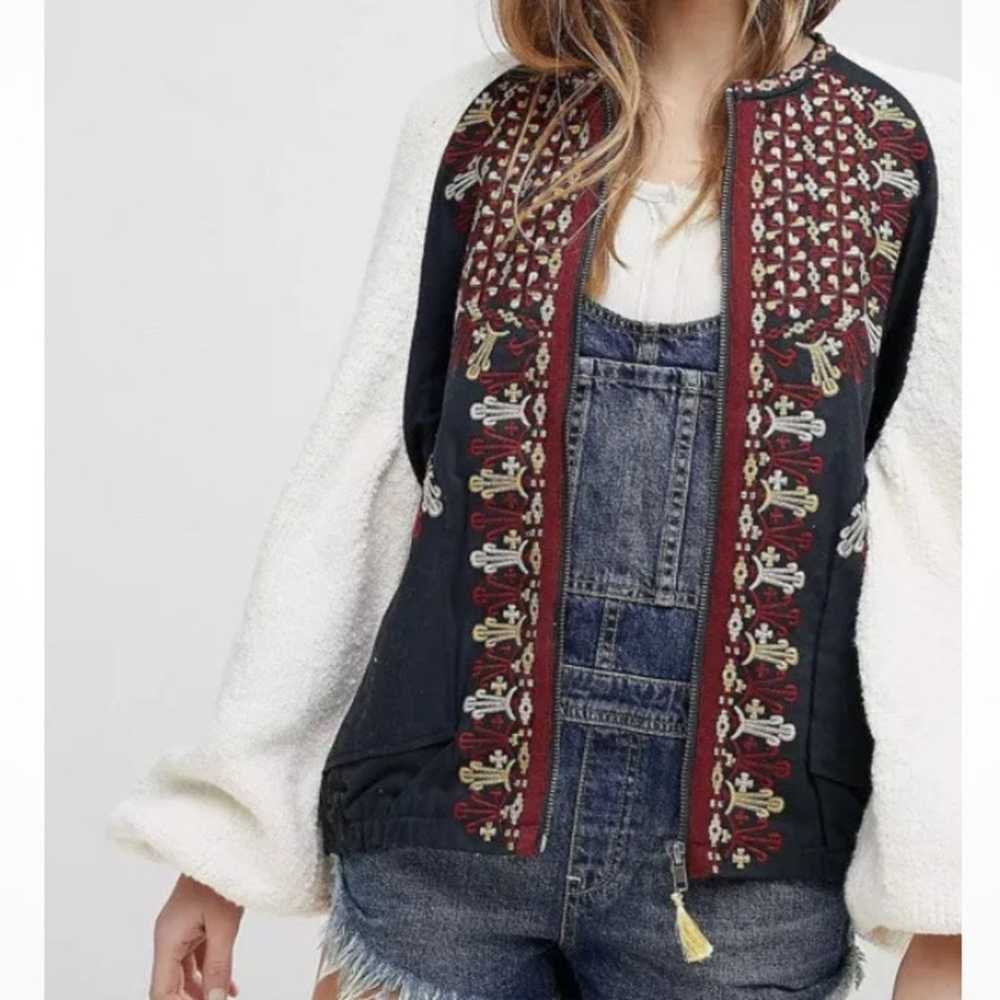 FREE PEOPLE Two Faced Embroidered Jacket in Small - image 1