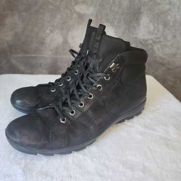 Prada Men's PRADA Leather Hiking Boots High-Top S… - image 1