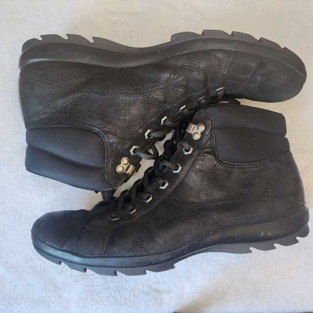 Prada Men's PRADA Leather Hiking Boots High-Top S… - image 3