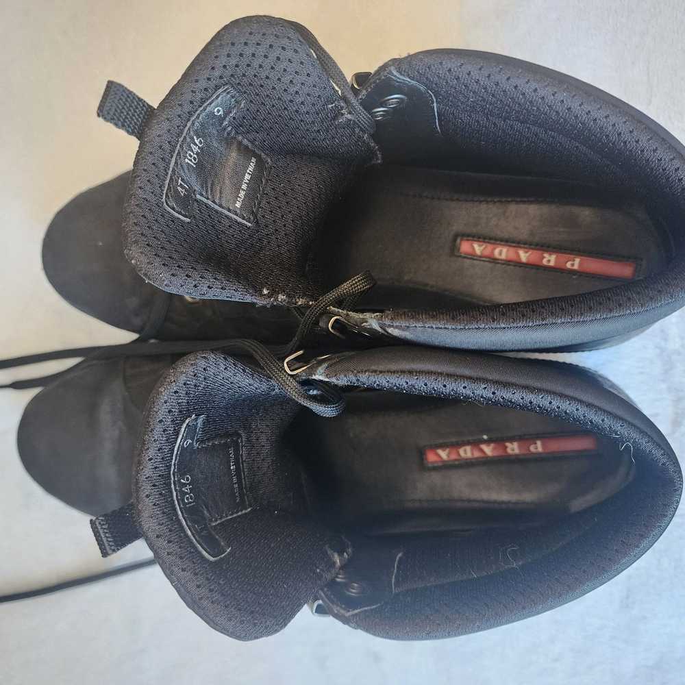 Prada Men's PRADA Leather Hiking Boots High-Top S… - image 5
