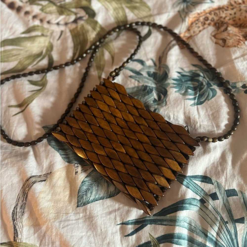 Vintage Beaded Lacquer Mini Crossbody Bag - image 5