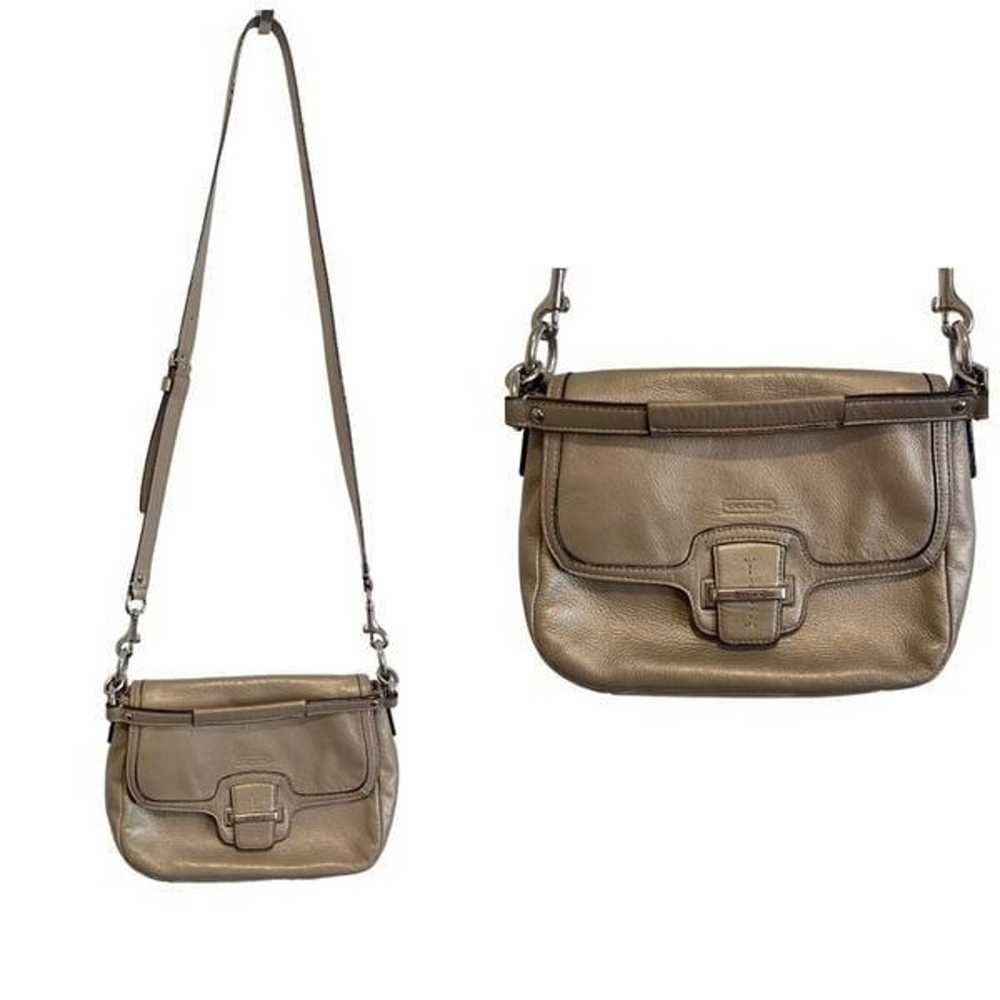 COACH Gold Leather Taylor Flap Crossbody Purse - image 1