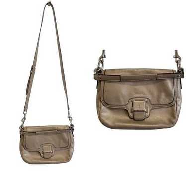 COACH Gold Leather Taylor Flap Crossbody Purse - image 1