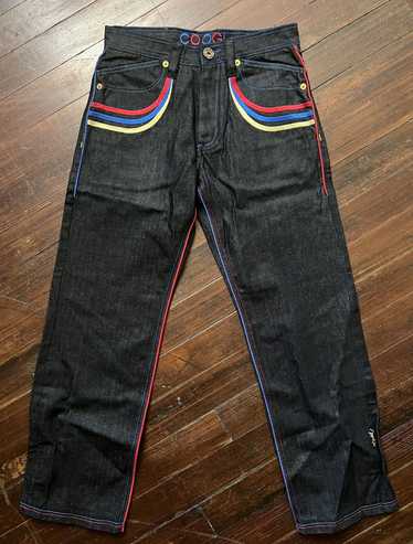 Coogi men’s Big C Tiger embroidered straight leg jeans. factory Size 38x32. EUC