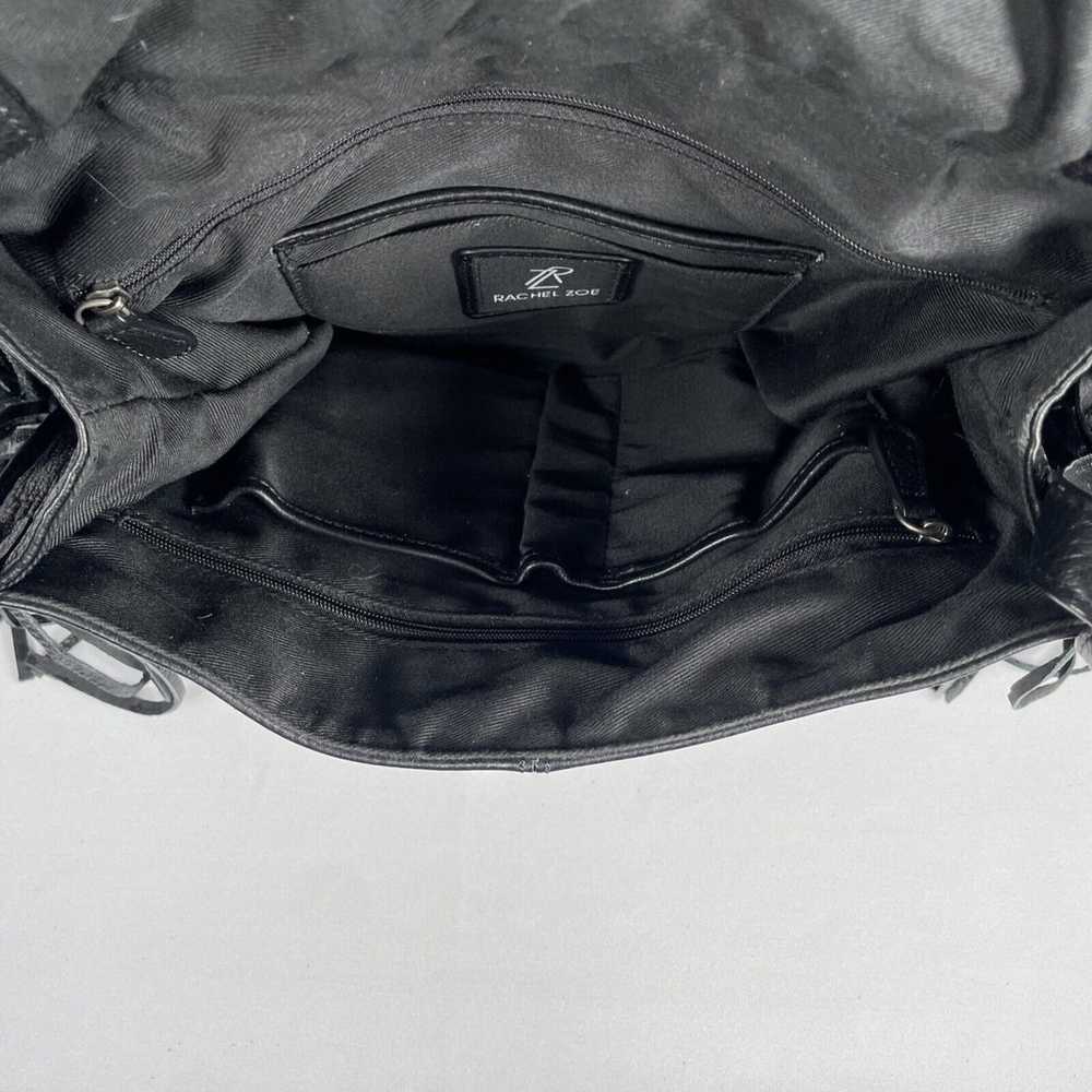 Vintage Rachel Zoe Leather Shoulder Bag With Frin… - image 10
