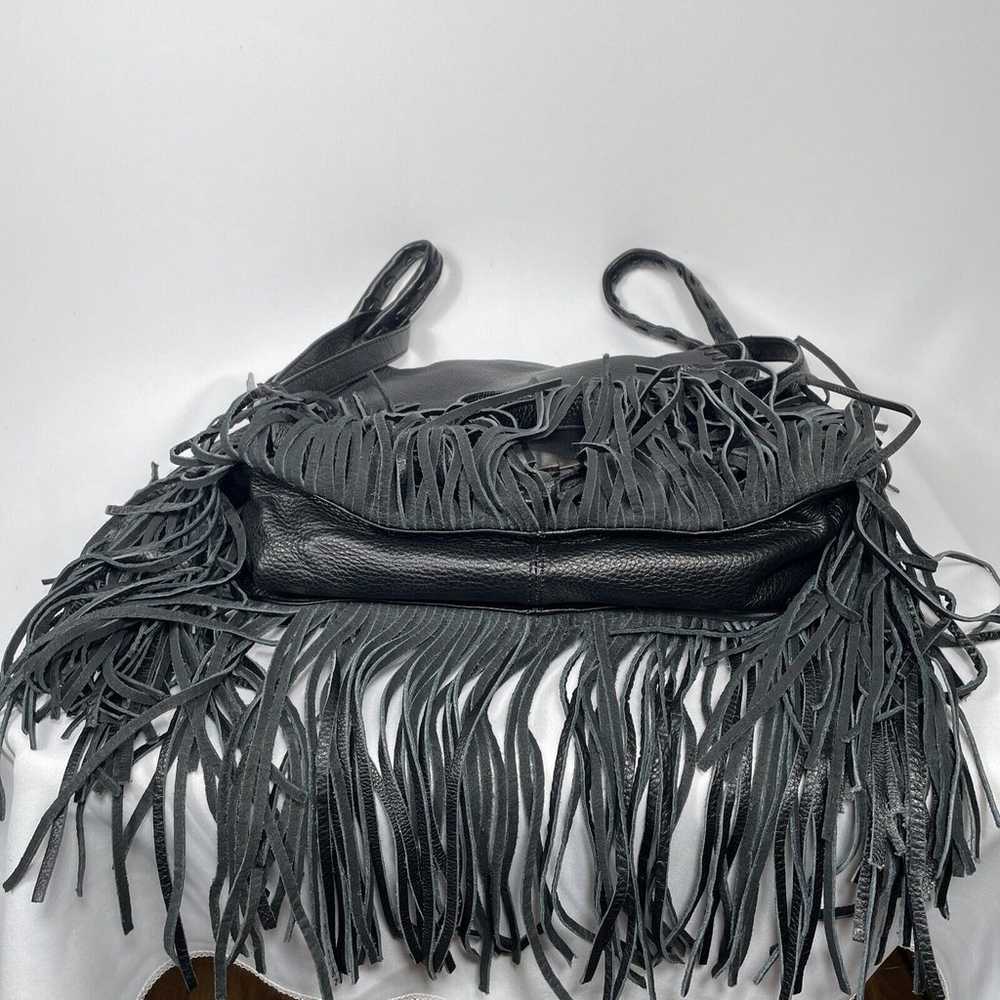 Vintage Rachel Zoe Leather Shoulder Bag With Frin… - image 5