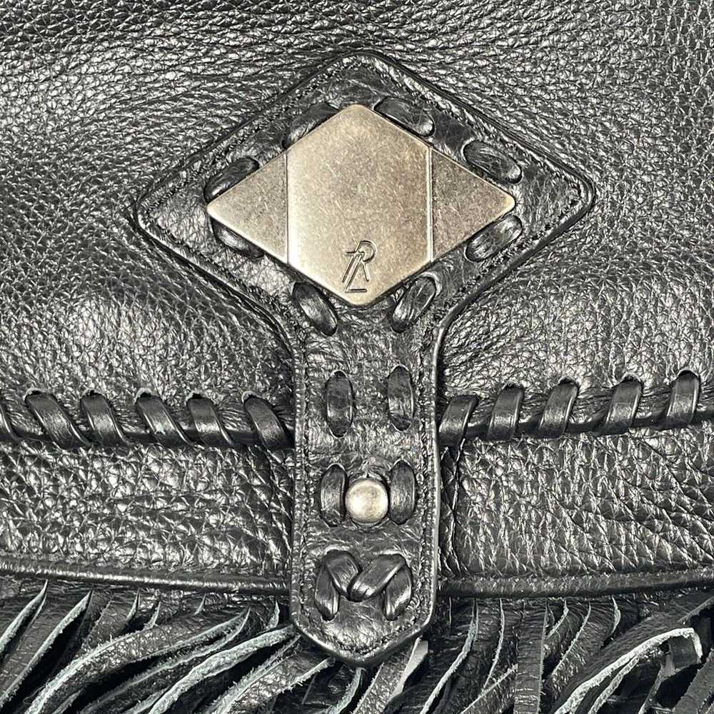 Vintage Rachel Zoe Leather Shoulder Bag With Frin… - image 6