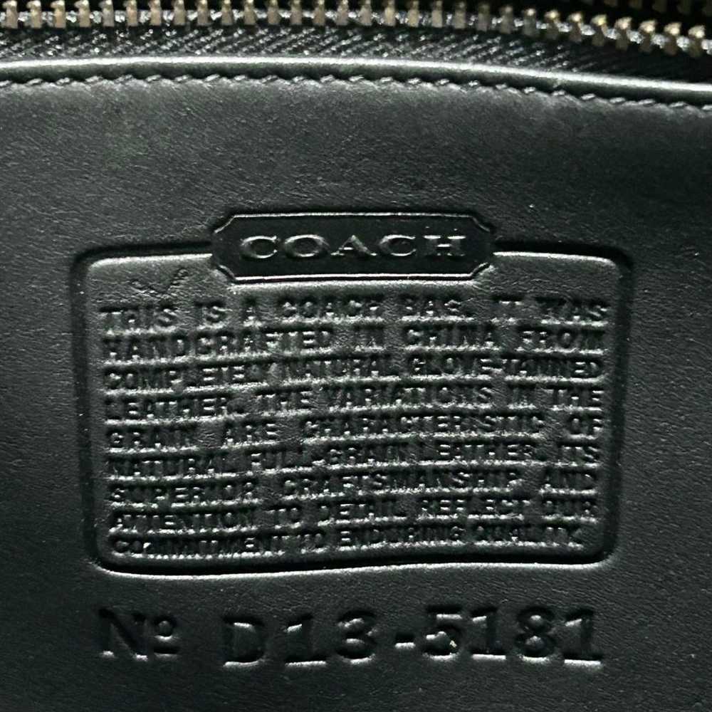Vintage Coach Black Leather Briefcase Messenger B… - image 5