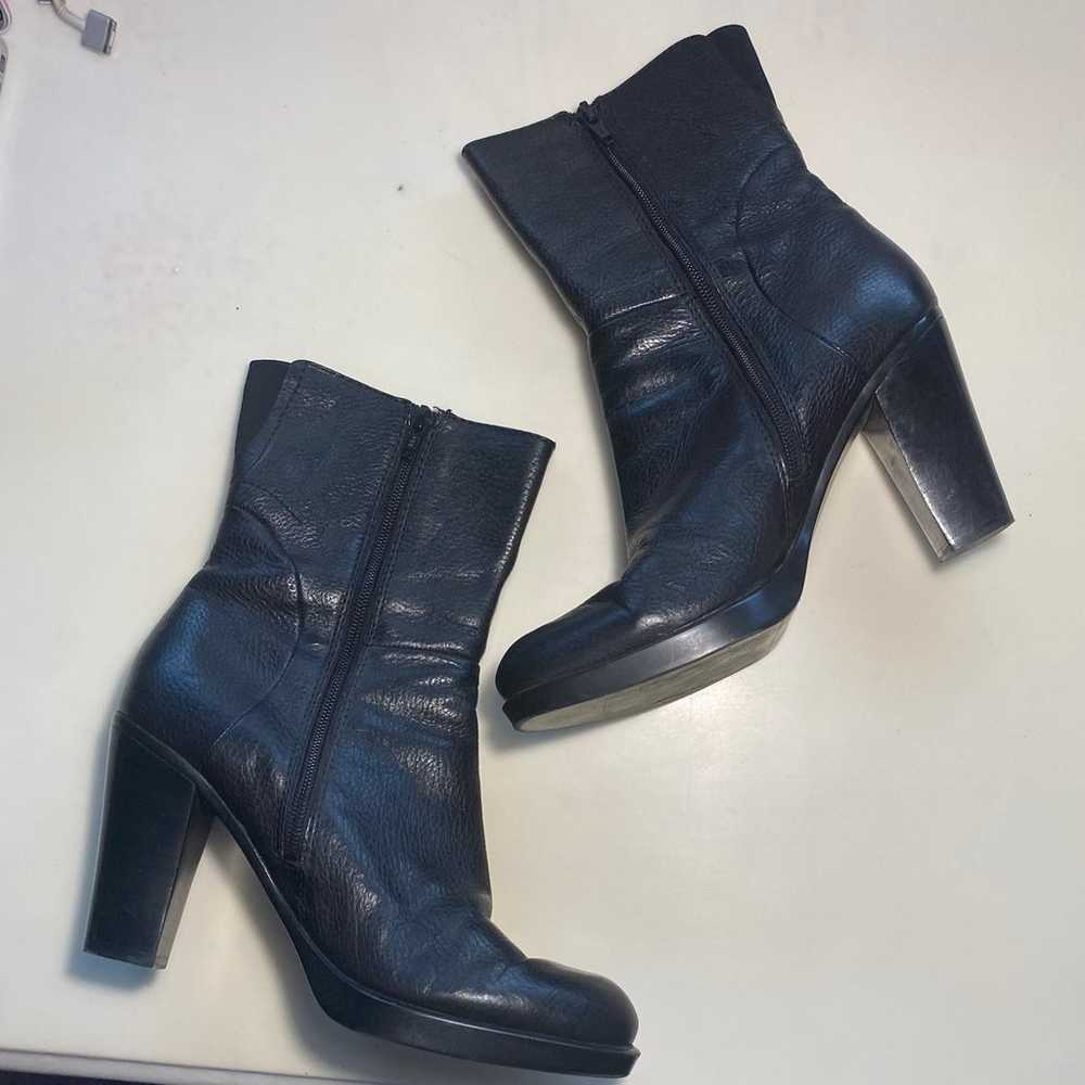 Vintage Y2K Nine West black leather ankle boots - image 6