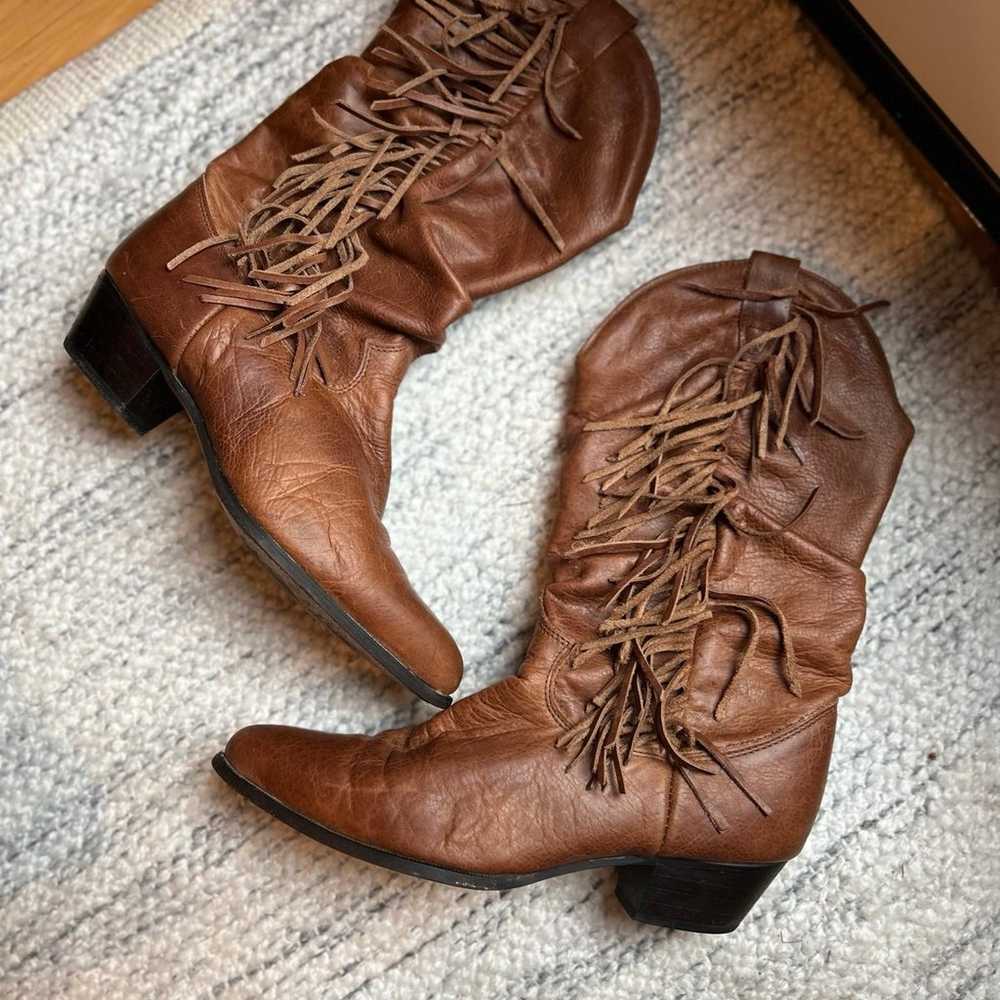 Durango Leather Vintage Women’s Boots with Fringe - image 5