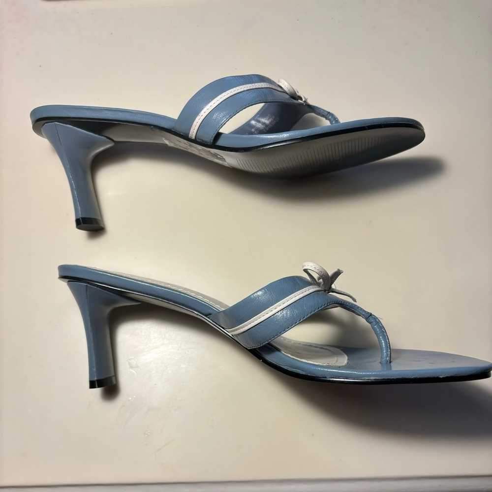 Vintage Y2K coquette blue and white heels - image 6