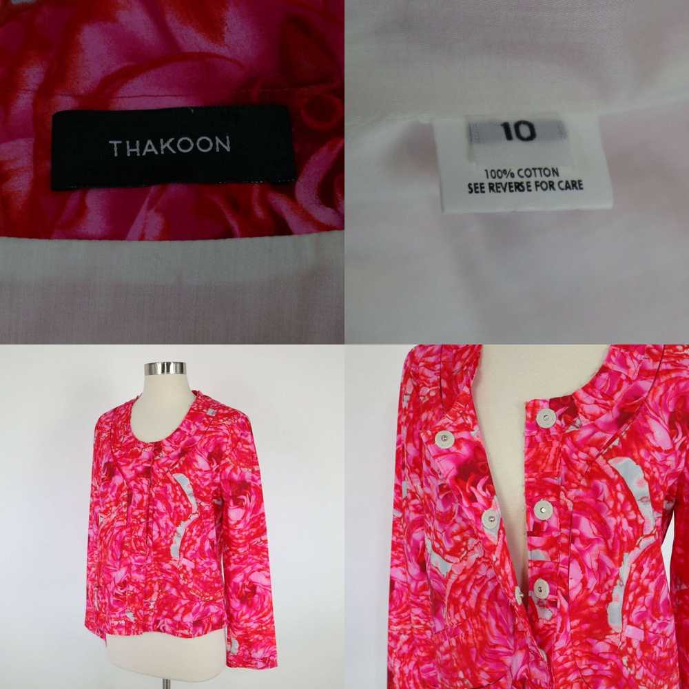 Thakoon Thakoon Blazer Jacket Womens 10 Floral Ho… - image 4