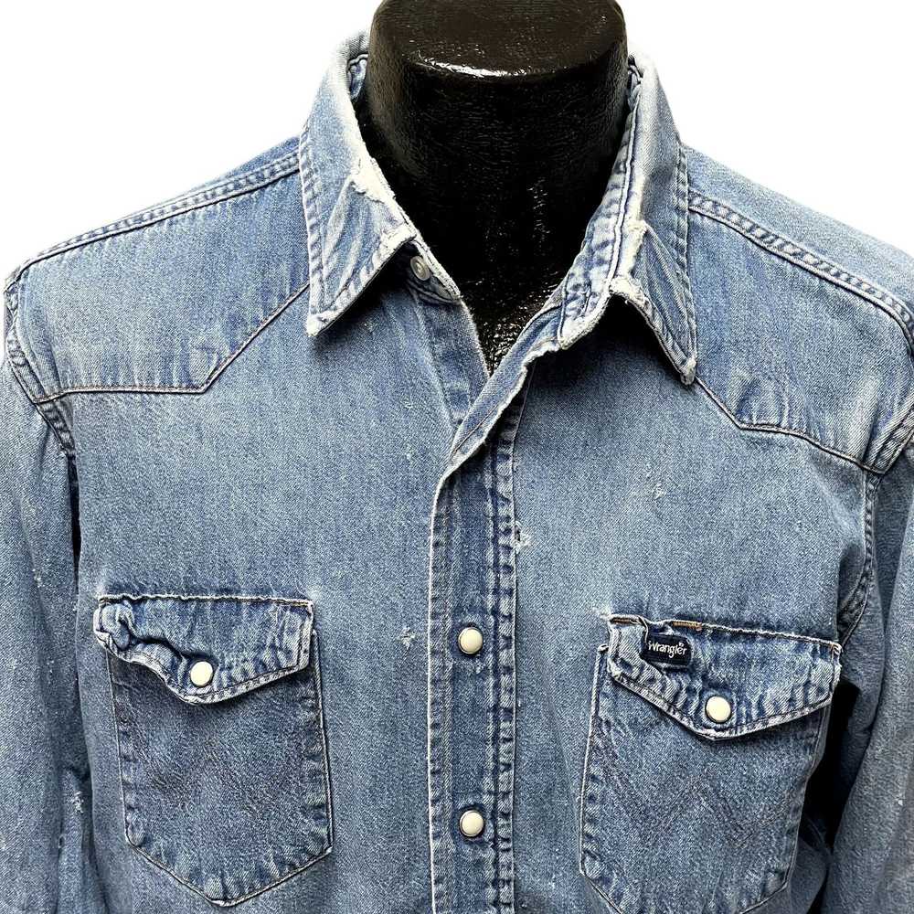 Wrangler 80’s Wrangler Blue Jean Cowboy Western P… - image 8