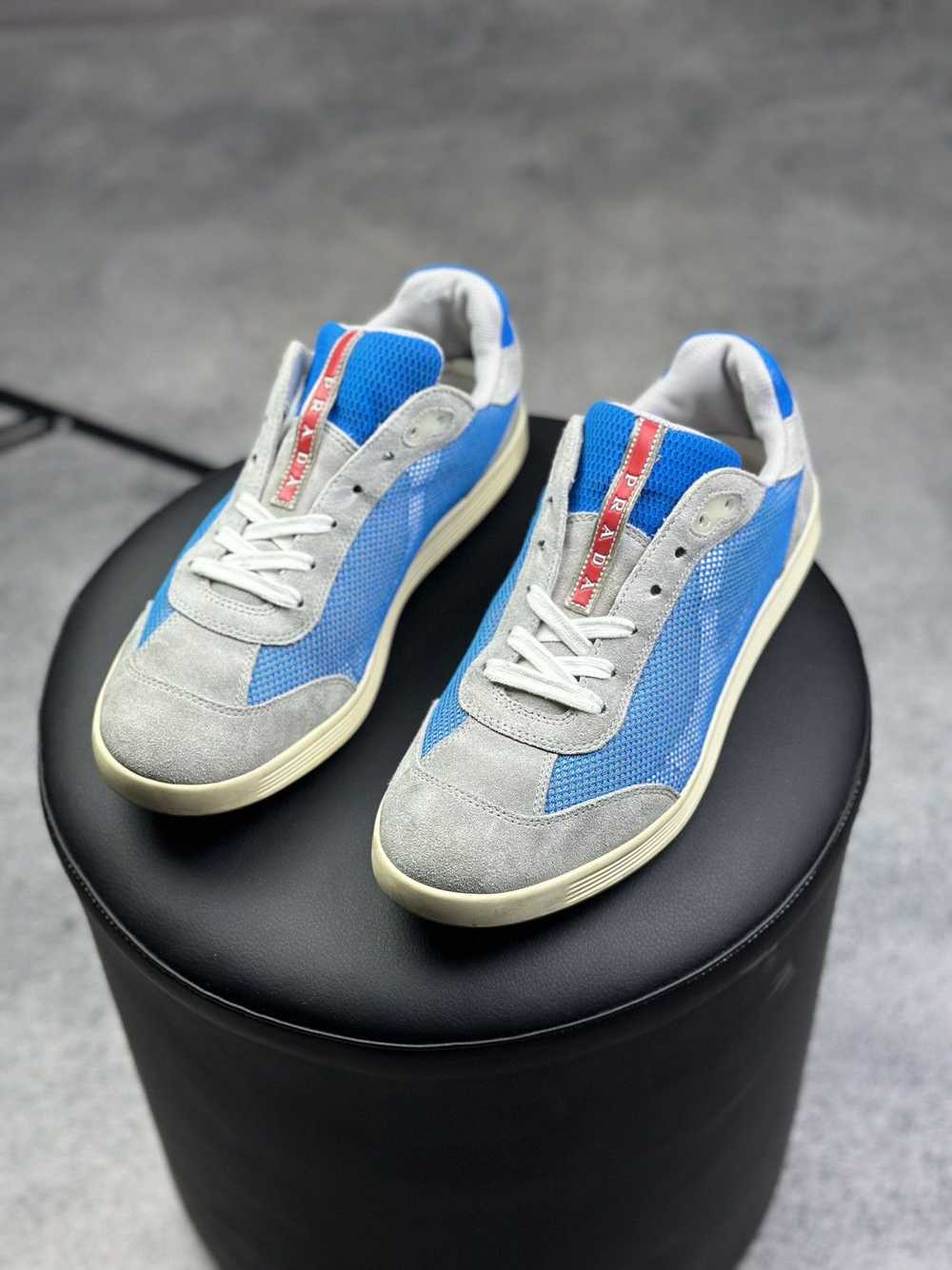 Prada × Rare × Vintage PRADA Suede Mesh Low Top S… - image 1